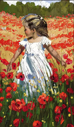 The Butterfly Amongst the Poppies by Sherree Valentine Daines - Limited Edition Canvas on Board sized 7x12 inches. Available from Whitewall Galleries